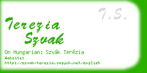 terezia szvak business card