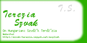 terezia szvak business card